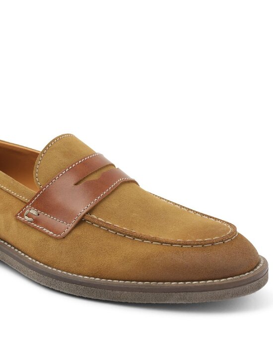 Bruno Magli Sanna Water Repellent Penny Loafer - Cognac Suede, US 10.5 M main image 5